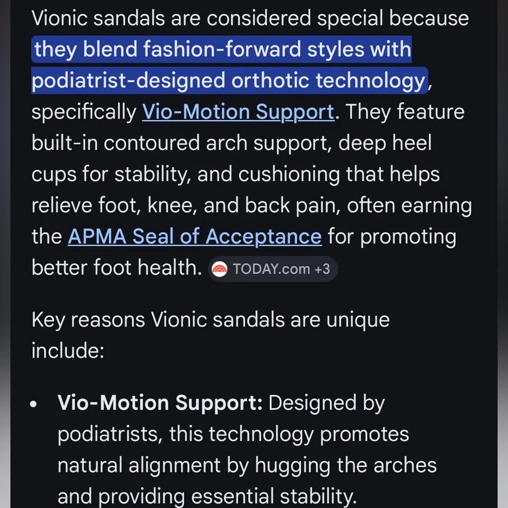 Vionic High Tide II Podiatrist Designed Navy Platform Flip Flop Sandals. Size 9 - Picture 11 of 13